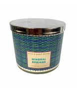 Bath &amp; Body Works MINERAL SPRINGS 3 Wick Candle 14.5 oz (blue weave jar) - £38.50 GBP