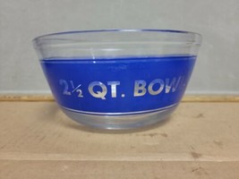 Anchor Ovenware Primary Color Banded Nesting Mixing Bowl Blue 2 1/2 QT Used - £14.51 GBP