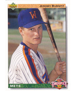 Jeromy Burnitz #65 - Mets Upper Deck 1991 Rookie Baseball Trading Card - £0.85 GBP