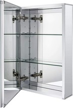 Silver Fundin Aluminum Bathroom Medicine Cabinet With Framless, Surface Mount. - £153.44 GBP