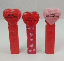 Vintage Lot of 3 Pez Dispensers Different Valentines Hearts No Feet Rare... - $8.90