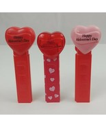 Vintage Lot of 3 Pez Dispensers Different Valentines Hearts No Feet Rare... - $12.19 CAD