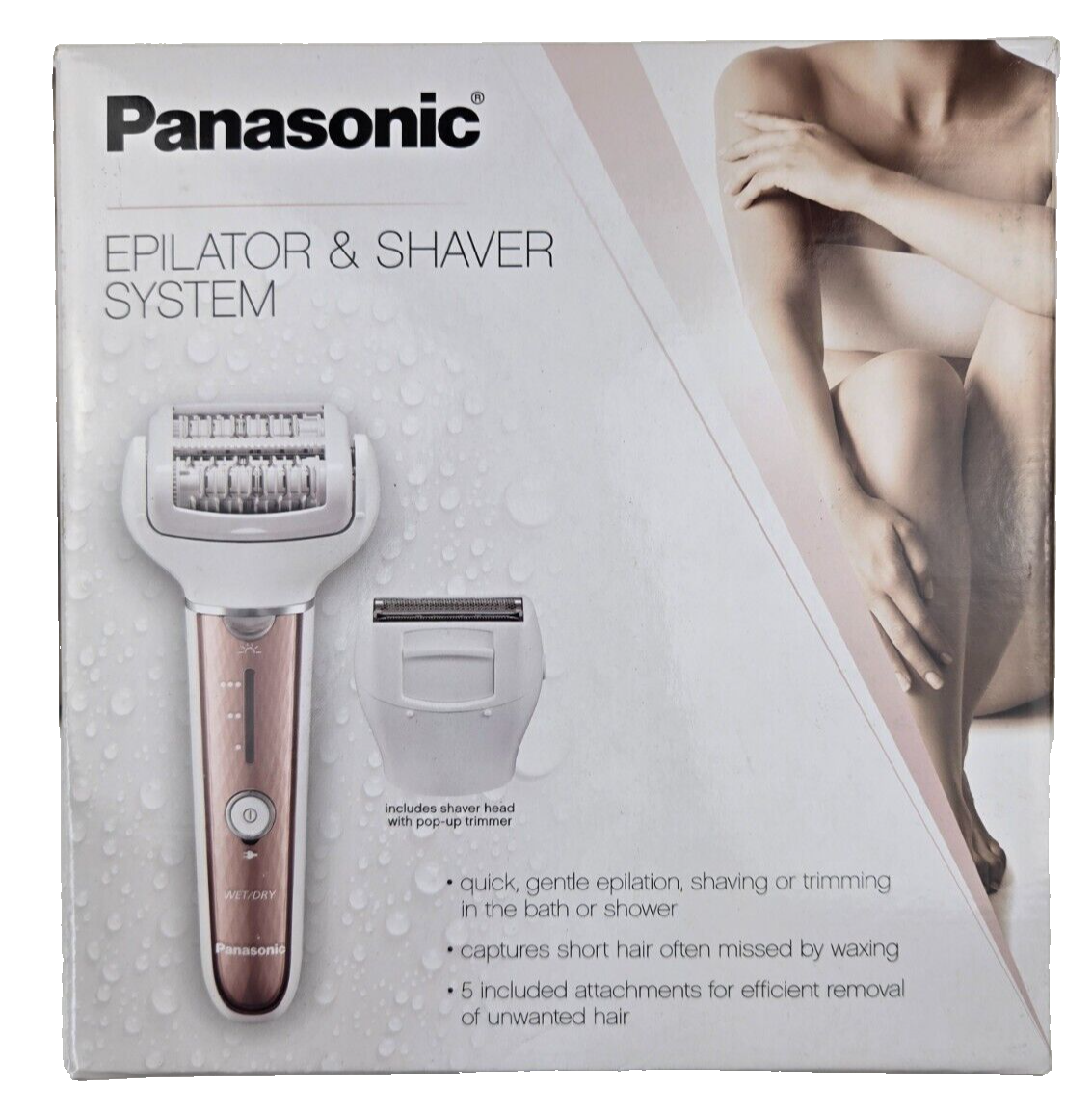 Panasonic, Cordless Shaver Epilator for Women with 5 Attachments Gentle WetDry - $64.35