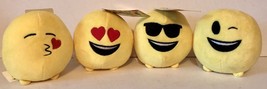 Imoji Emoji Yellow Plush Lot Of 4 - Mr. Wink, Hearts For You, Shades, Blow Kiss - £14.34 GBP