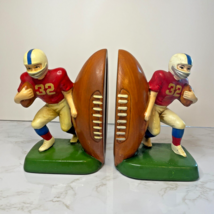 Vintage 1976 Football Player Book Ends Sears Roebuck &amp; Co. - $29.02