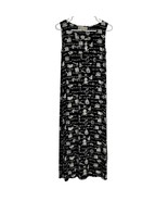 David Dart Dress Womens Medium Black White Graphics Sleeveless Vintage R... - $34.99