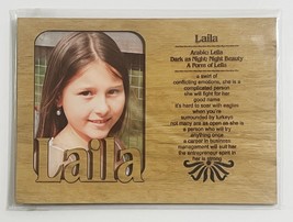 LAILA Personalized Name Profile Laser Engraved Wood Picture Frame Magnet - $9.90