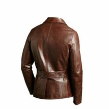 Winter Fashion Style Casual Men&#39;s Blazer Coat Jacket Sheepskin Leather 1... - £79.74 GBP