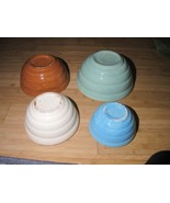 Nesting USA nos. 12 18 29 50 Bauer colored bowls 9.5 &quot;, 8.25&quot;, 7.5&quot; &amp; 6.25&quot; - £62.38 GBP