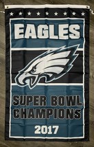 Philadelphia Eagles Vertical Super Bowl Championship Flag 3x5 ft Banner Man-Cave - $16.00