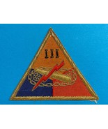 POST WWII, U.S. ARMY, OCCUPATION PERIOD, III ARMORED CORPS, BULLION, PATCH - £27.40 GBP