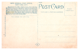New General Post Office New York City Street View Postcard Unposted - £3.81 GBP