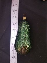 German Antique Blown Mercury Glass Figural Christmas Ornament Avacado Squash? - £19.34 GBP