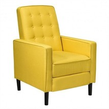 Mid-Century Push Back Recliner Chair -Yellow - Color: Yellow - £128.07 GBP