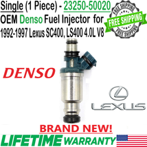 Genuine BRAND NEW Denso x1 Fuel Injector for 1992-1997 Lexus SC400 LS400 4.0L V8 - $98.99