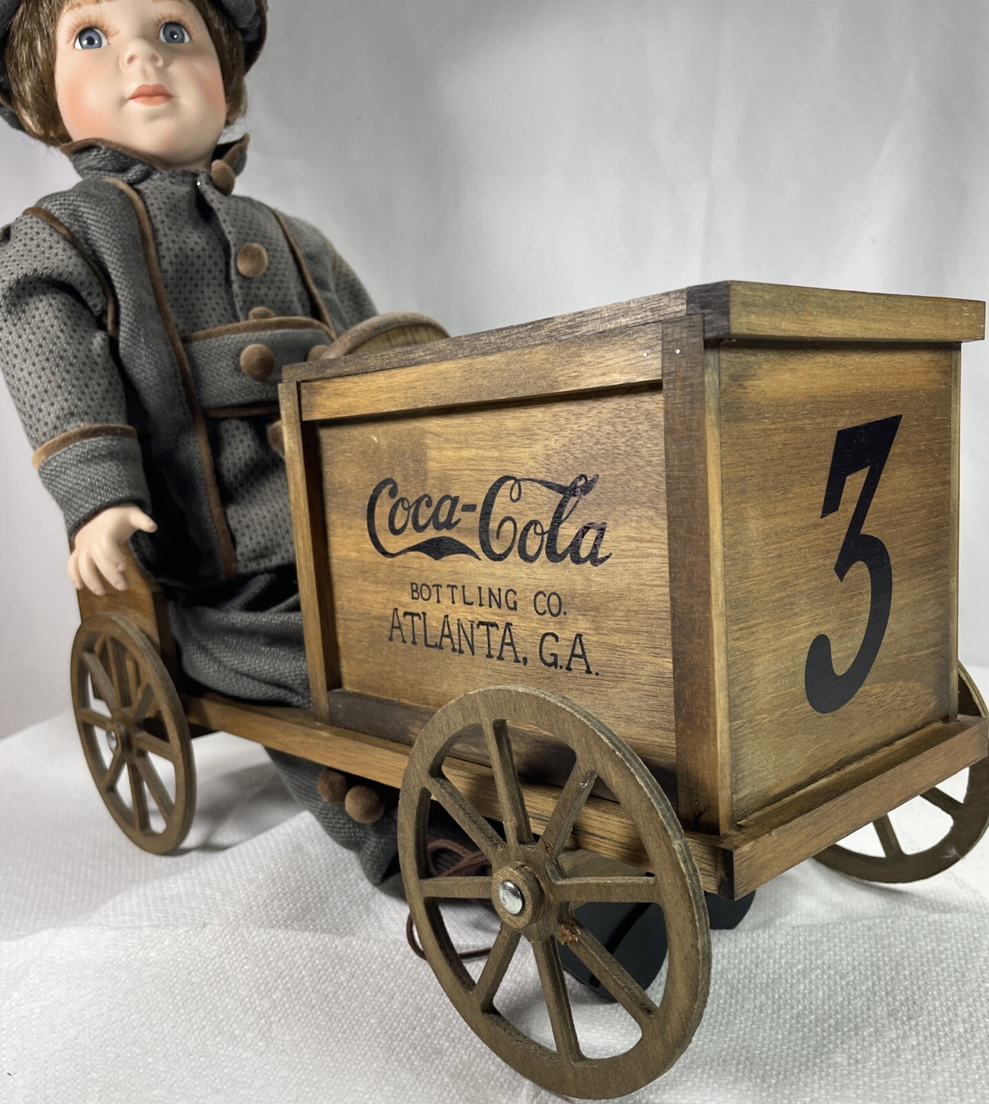 Coca-Cola Franklin Mint Heirloom Soapbox Derby Racer Porcelain Coca-cola Doll Item image 6