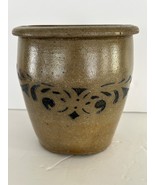Antique Early 6 1/4&quot; Country Stoneware Stenciled  Jar /Crock /Unique Bea... - $336.60