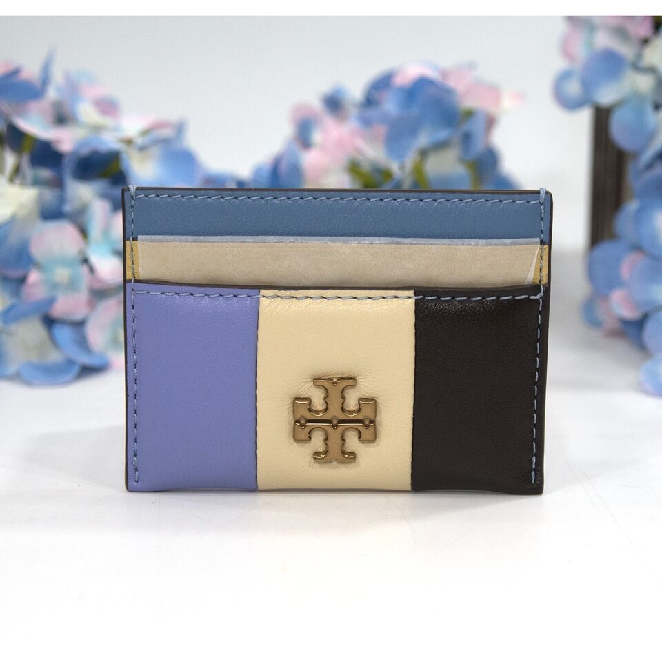 Tory Burch Leather Kira Patchwork Quilted Logo Card Case Mini Wallet NWT - $79.89
