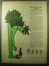 1960 Green Giant Corn Ad - The big green man and the little green people - $14.99