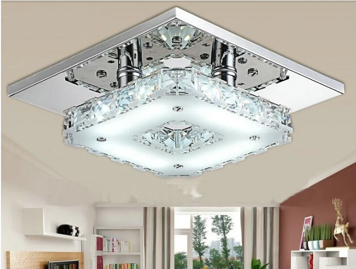 Fashion Celling  Lamp for room 12w LED Crystal Flush Mount, 1Light,  Amber Elect - £172.45 GBP