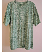 T Shirt Size L Tie Dye Shirt Forest Green Oversized Relaxed Fit S/S Top ... - £12.90 GBP