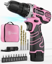 Pink Cordless Drill Set, OUBEL 12V Pink Drill Set for Women, Power Drill Set - £31.96 GBP