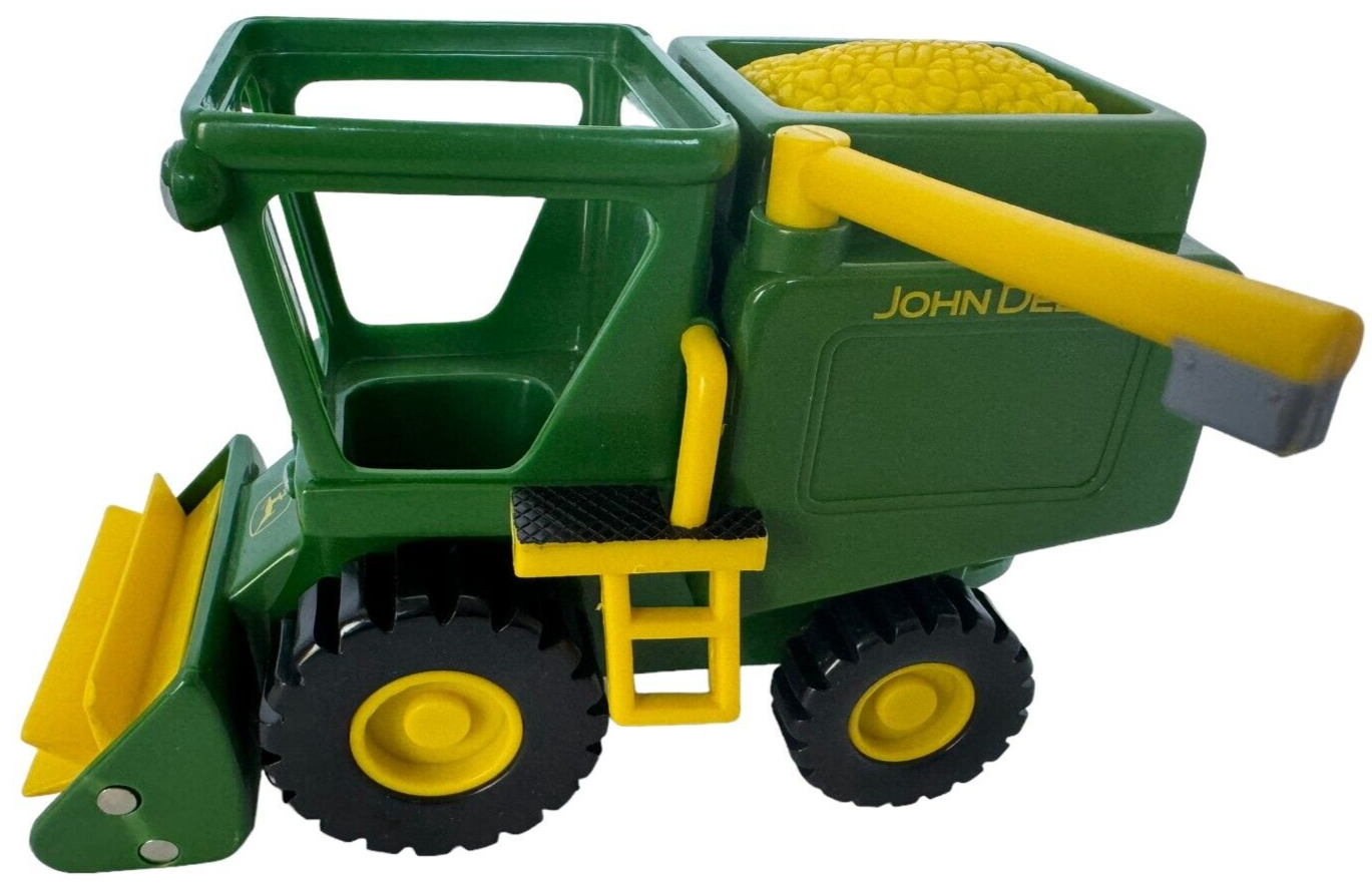John Deere Toy Combine Harvester RC2 Farm Green Yellow Pretend Play Plastic 7 in - £8.55 GBP