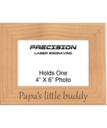 Papa&#39;s little buddy Engraved Picture Frame - Grandpa Grandson Fathers Day - £18.87 GBP+