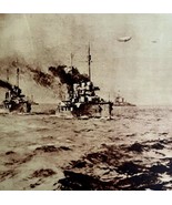 German High Seas Navy Fleet Surrenders WW1 1920s War Military Centerfold... - £47.20 GBP