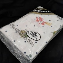 2 VTG Tastemaker Standard No Iron Muslin Pillow Cases White Yellow Pink NOS NIP - £15.02 GBP