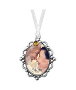 Pewter Photo Medallion Urn Name Plate - Birth &amp; Passing Stone Option - $47.80 CAD