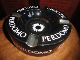 Perdomo Large Table Top Ceramic Black & Gold Ashtray NIB image 11