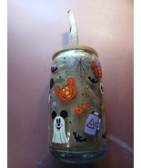 GLASS CUP- 16OZ CUP WITH BAMBOO LID AND GLASS STRAW - Disney Halloween E... - $17.91 CAD