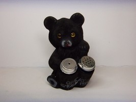 Black Bear Salt &amp; Pepper Shakers Great Smoky Mountains Vintage Unused - £11.82 GBP