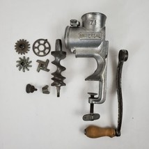 Vtg Universal No. 71 Hand Crank Food Meat Grinder Chopper  USA - Attachm... - $24.99