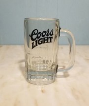 Coors Light Beer Mug Clear Glass 5.5&quot; Tall HEAVY 1 LB 14 OZ - £6.77 GBP