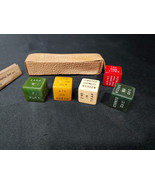 Vintage Galloping Golf Bakelite Dice Game in Leather Case With Directions  - $18.49
