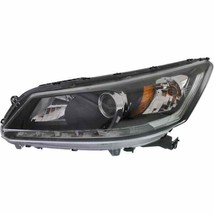 Headlight For 2013-2015 Honda Accord Driver Side Black Chrome Housing Clear Lens - £177.31 GBP