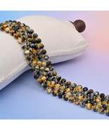 Natural Dream Tiger Eye Faceted Rondelle Gemstone Beads, 6x8 mm Faceted ... - $241.74 MXN+