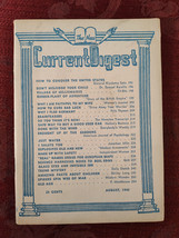 Current Digest Magazine August 1940 Wwii Wartime Germany Fritz Thyssen - $14.40