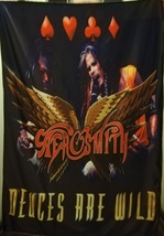 AEROSMITH Deuces Are Wild FLAG CLOTH POSTER CD Heavy Metal - £15.73 GBP