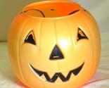 Empire Blow Mold Halloween Pumpkin Pail Candy Bucket 1968 Plastic a - $16.82