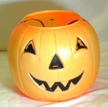 Empire Blow Mold Halloween Pumpkin Pail Candy Bucket 1968 Plastic a - $16.82