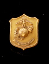 Vintage 10kt gold Marines pin - military collar pin - veteran gift - gif... - $195.00