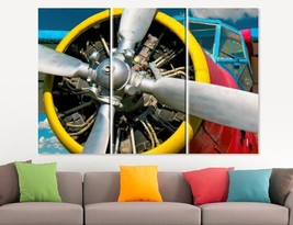 Large Propeller Canvas Airplane Canvas Art Engine Propeller Canvas Airplane Post - £38.83 GBP