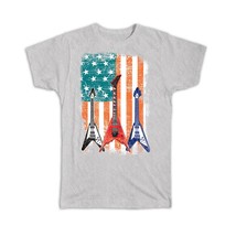 Rockers Guitars Music Art Print : Gift T-Shirt USA Flag American Wall Decor Retr - £13.90 GBP