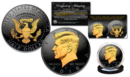 2022 Black Ruthenium Jfk Half Dollar U.S. Coin 2-SIDED 24K Gold (P-MINT) - £14.95 GBP