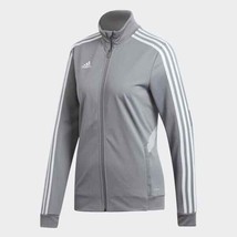 Adidas Women&#39;s Tiro 19 Training Jacket Size XSmall Gray/White DW4785 - £41.74 GBP