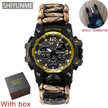 SHIYUNME Men&#39;s Military Watch have Temperature Measurement Compass Whistling Mul - £40.58 GBP