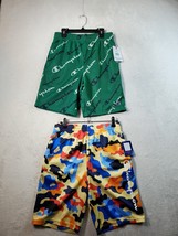 Champion Shorts Boys Youth Large Bundle Green Multi Pockets Elastic Waist NWT - £11.04 GBP